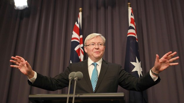 Prime Minister Kevin Rudd made it clear at Friday’s press conference that he was not about to talk about broader policy decisions until his new cabinet had been formed.