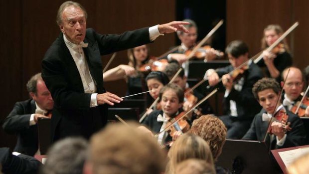 Maestro ... Abbado, left, conducts his orchestra during the opening concert of the Lucerne Festival in 2007.