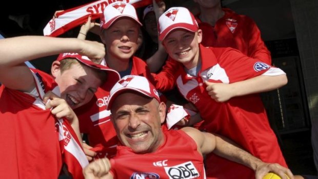 Finals fever: Michael Kern, a passionate Swans fan, will be making the trip to Melbourne.
