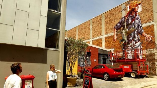 Commissioned to create a monster mural at the TWT Creative Precinct in St Leonards: Fintan Magee.