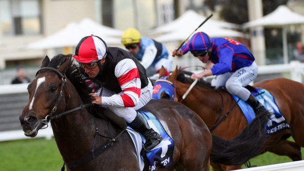 Celestial event: Lord of the Sky wins the Bletchingly Stakes at Caulfield