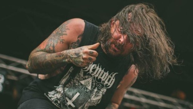 CJ McMahon, lead singer of the band Thy Art is Murder, from Facebook.