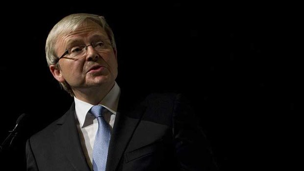 Looking to the future ... Kevin Rudd.