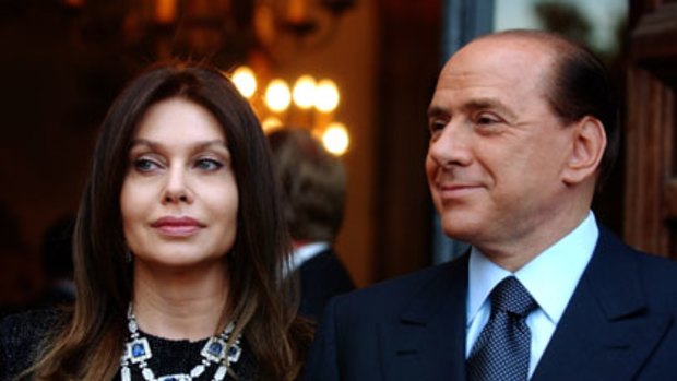 Silvio Berlusconi and wife Veronica.