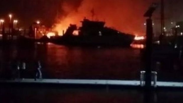 Two boats were destroyed in a boat fire on Saturday night at Yeppoon.