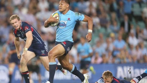 Israel Folau has scored eight tries in four Super Rugby games this season.