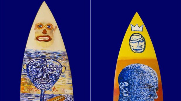 Surf board art by past Quicksilver International artist Peter Webb