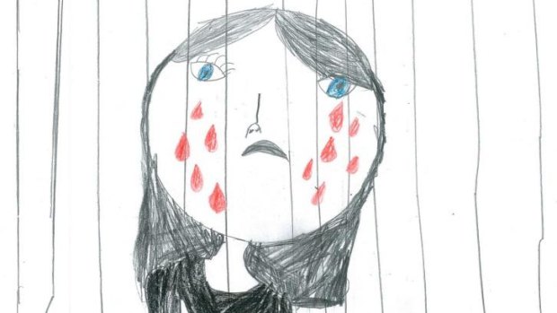 A drawing by a child in detention.