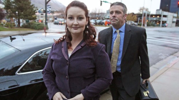 Witness and lover: Gypsy Willis arrives at a court in Provo, Utah. Willis, the mistress of Doctor Martin MacNeill, was at his murder trial on Tuesday.