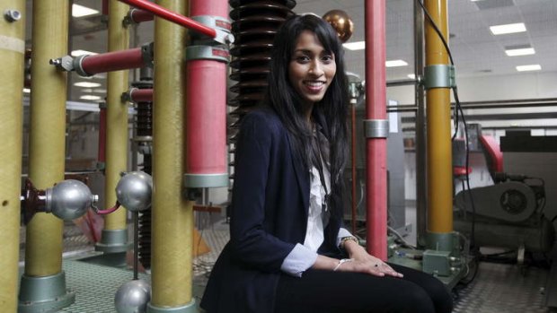 Energised: Varuni Fernando is an electrical engineering student at the University of NSW.