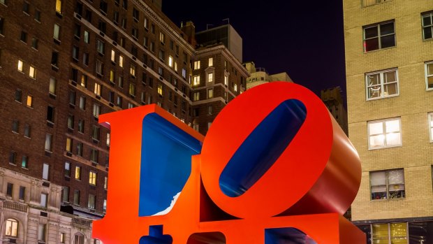 The famous Love sculpture by Robert Indiana is located on 6th Avenue.
