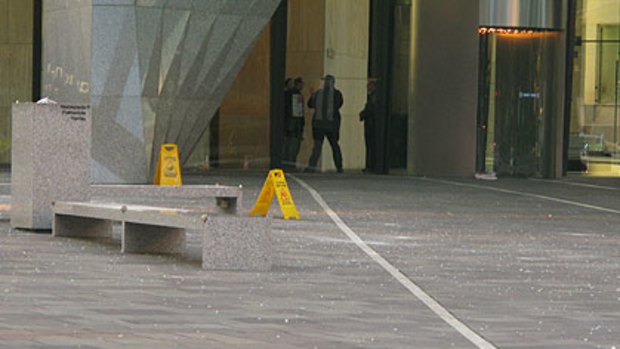 Police have closed off part of Eagle Street in Brisbane's CBD after another pane of glass fell from a high-rise building.