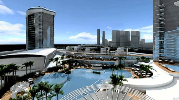 A vision of a new Sydney casino precinct by Echo Entertainment.