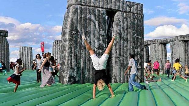 The squishy Stonehenge is an ideal symbol of the festival.