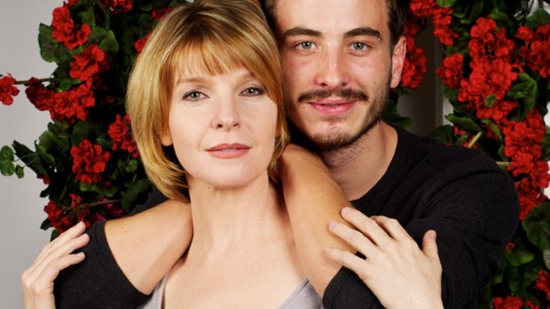 Literary lovers ... Jacqueline McKenzie and Ryan Corr star in <i>Sex with Strangers</i>.