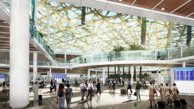 An artist's impression of the new airport's concourse.