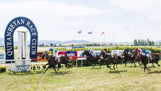 Gregory's Fortress, ridden by Taylor Lovelock-Wiggins, wins the Tony Campbell Memorial race at Queanbeyan on Sunday.
