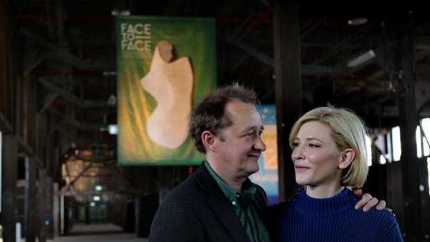 Exit, stage left ... Andrew Upton and Cate Blanchett.
