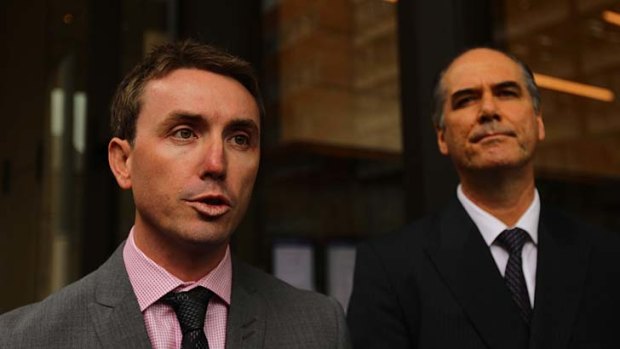 James Ashby with lawyer Michael Harmer.
