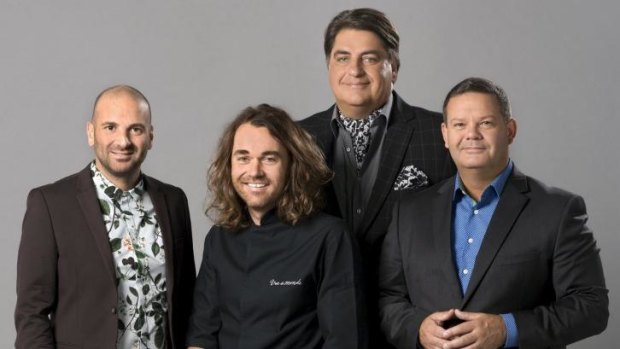 The <i>Masterchef Australia</i> series 7 team: (from left) George Calombaris, Shannon Bennett, Matt Preston and Gary Mehigan.