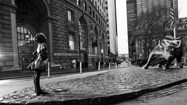 Defying Wall Street's Charging Bull: The bronze statue of the little girl is part of giant fund manager State Street's campaign to get more women into board roles.