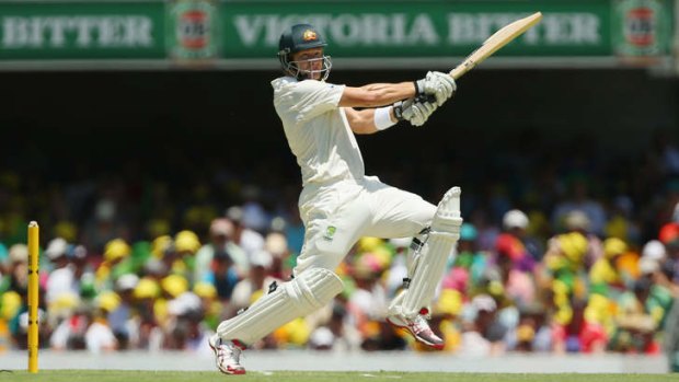 Shane Watson bats during day one of the First Ashes Test match between Australia and England at The Gabba.