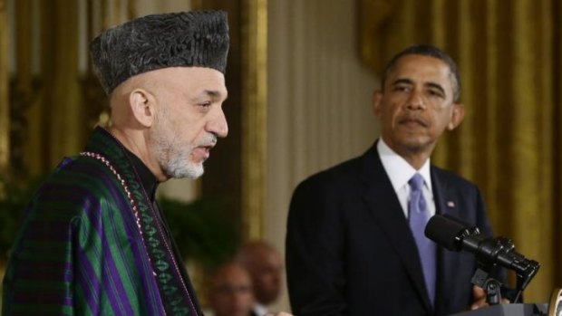 Frustrations: Afghan President Hamid Karzai and US President Barack Obama last year.