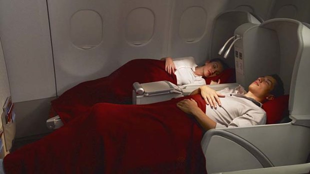 Sleep well ... Garuda's 'Executive class' offers lie-flat beds.