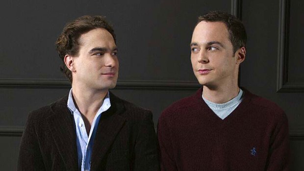 In the name of science ... Johnny Galecki and Jim Parsons of <i>The Big Bang Theory</i>.