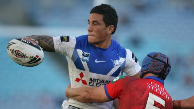 Back in blue: Sonny Bill Williams was named in the Bulldogs' team of the decade despite his controversial departure.