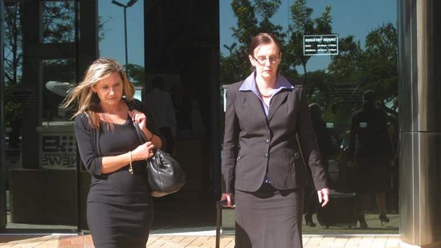 Susan Falls with her solicitor Jodi Allen (right).