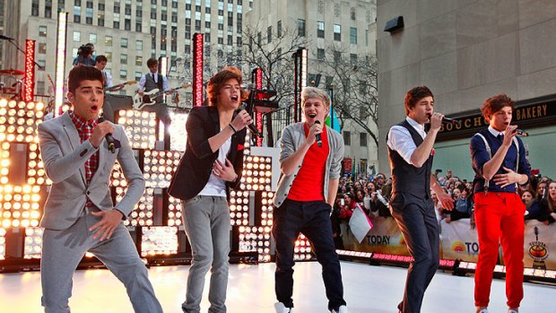British boy band One Direction performs in New York last month.