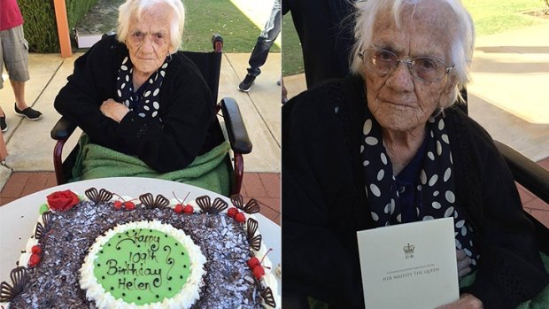 Helen Stamelos has survived two World Wars to celebrate her 109th birthday with (left) and a letter from the Queen.