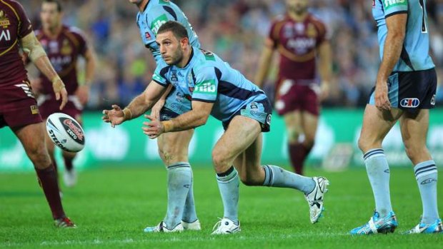 In form: Hooker Robbie Farah is rated above Maroons counterpart Cameron Smith under the CVR system for the first time since 2005 - the last time the Blues won an Origin series.