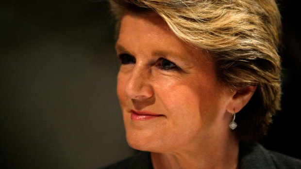 Julie Bishop: The only woman in Mr Abbott's cabinet.