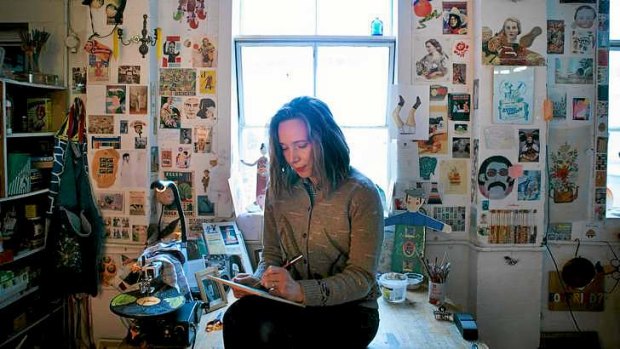 Sandra Eterovic at work in her studio.