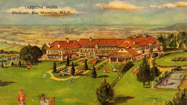 Rare ... a postcard from Roger Weik's golf-themed collection shows the nine-hole course that was part of the Lapstone Hotel at Glenbrook in 1947. The resort has been taken over by the RAAF base