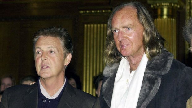 Striking: Sir John Tavener with  Sir Paul McCartney in 2011. In the late 1960s Tavener was famously signed to The Beatles' record label Apple.