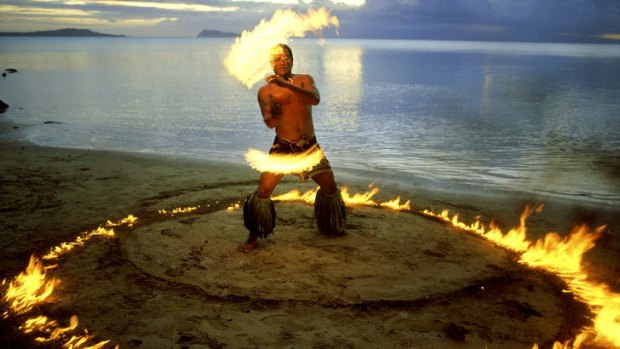 A firedancer in Samoa.