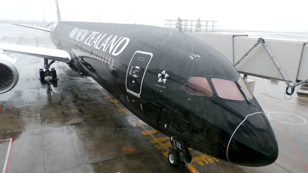 Air New Zealand's first 787-9 Dreamliner ready for its first flight on the Auckland-Perth route.