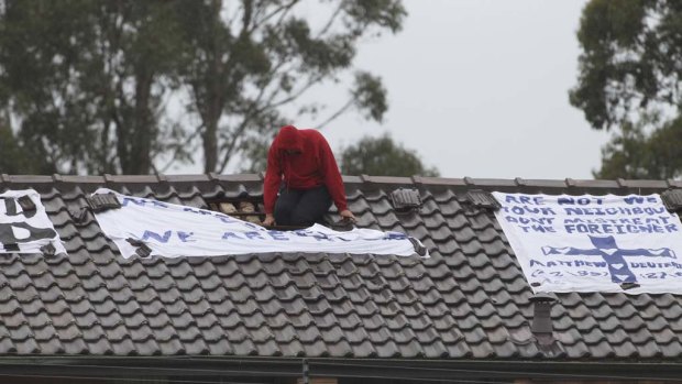 The rooftop protest at Villawood detention centre.
