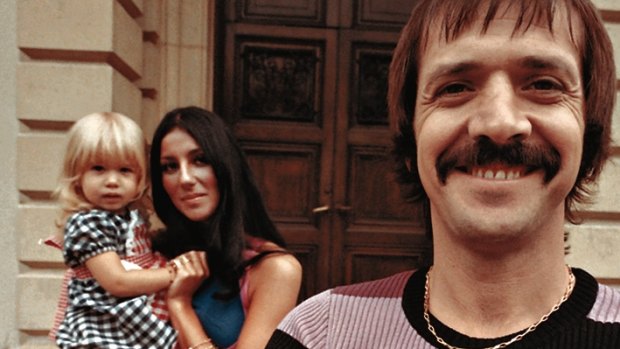 Cher and Sonny Bono with their young daughter Chastity (now Chaz).
