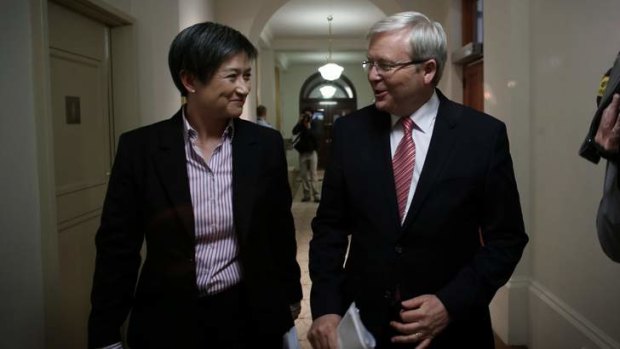 Prime Minister Kevin Rudd and Senator Penny Wong say the Coalition has a $10 billion hole in their savings.
