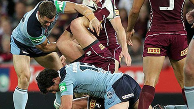 'I'm sure he didn't really mean it' ... Darius Boyd refuses to blame Luke O'Donnell for his dangerous spear tackle.