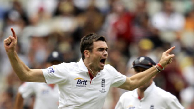 James Anderson removed Mike Hussey just before lunch.