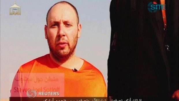 HORROR: Journalist Steven Sotloff is seen in a still image from a video released by the Islamic State, purporting to show his beheading.