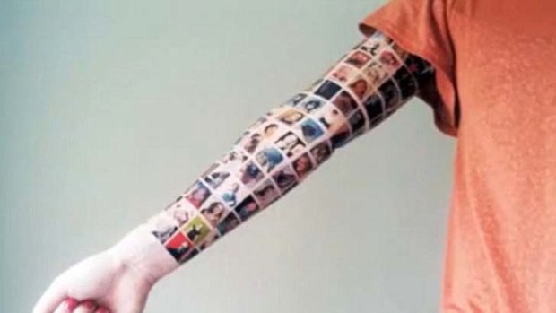 The so-called Facebook tattoo - later revealed to be a marketing stunt.
