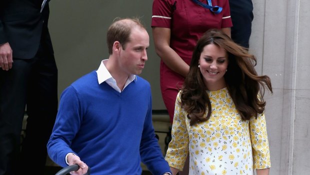 Kate and William leave hospital.