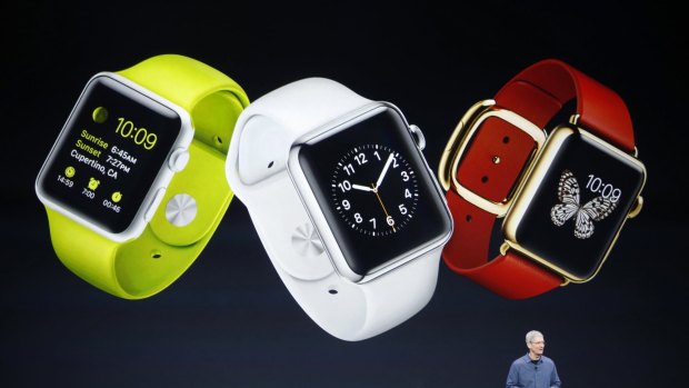 New style icon, or geek deluxe? Apple CEO Tim Cook introduces the Apple Watch.
