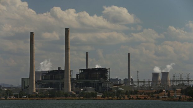 AGL's Liddell power station in the foreground and the Bayswater plant behind.